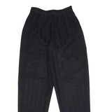 CR-4709 Striped Womens Trousers Black Slim Tapered 90s W24 L28