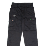 DICKIES The Island Tea And Coffee Co Workwear Mens Twill Trousers Black Straight W32 L32
