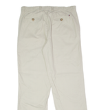 TOMMY HILFIGER Chino Mens Twill Trousers Cream Regular Straight W34 L32