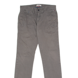 TOMMY HILFIGER Chino Mens Twill Trousers Grey Slim Tapered W28 L32