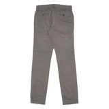 TOMMY HILFIGER Chino Mens Twill Trousers Grey Slim Tapered W28 L32
