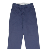 DICKIES Workwear Womens Twill Trousers Blue Slim Straight W26 L26
