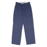 DICKIES Workwear Womens Twill Trousers Blue Slim Straight W26 L26