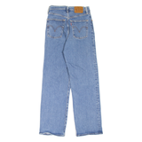LEVI'S Rib Cage BIG E Womens Jeans Blue Relaxed Straight W26 L27