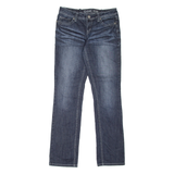 WAREHOUSE ONE Mid Rise Womens Jeans Blue Relaxed Straight Stone Wash W29 L32