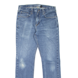 CARHARTT Workwear Mens Jeans Blue Regular Straight Stone Wash W33 L32