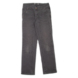 DICKIES Double Knee Carpenter Workwear Womens Jeans Grey Slim Straight W30 L30