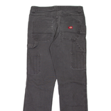 DICKIES Double Knee Carpenter Workwear Womens Jeans Grey Slim Straight W30 L30
