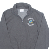 CHAMPION University Of Delaware Mens Sweatshirt Grey 1/4 Zip USA S