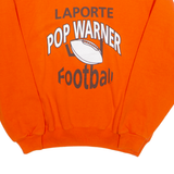 RUSSELL ATHLETIC Laporte Pop Warner Football Mens Sweatshirt Orange USA XL