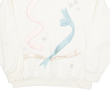 KORET Bows Womens Sweatshirt Cream 90s M