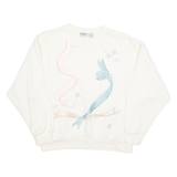 KORET Bows Womens Sweatshirt Cream 90s M