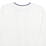 C&K Button Up Womens Sweatshirt White Button Neck 90s XL