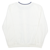 C&K Button Up Womens Sweatshirt White Button Neck 90s XL