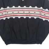 SCANDIA WOODS Aztec Mens Sweatshirt Black V-Neck XL