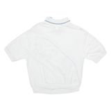 LAND & SEA Womens Sweatshirt White Collared 90s M