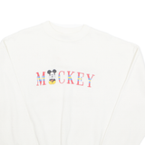 DISNEY Mickey& Co Womens Sweatshirt Cream 90s USA XL