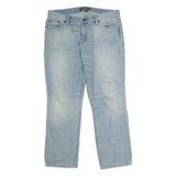 LAUREN RALPH LAUREN Womens Jeans Blue Regular Straight Stone Wash W32 L26