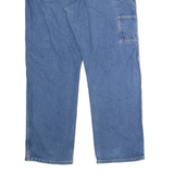 DICKIES Carpenter Mens Jeans Blue Regular Straight Stone Wash W38 L32
