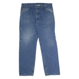 DICKIES Blanket Lined Carpenter Mens Jeans Blue Straight Stone Wash W40 L32