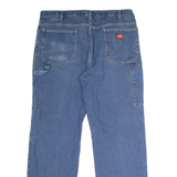 DICKIES Blanket Lined Carpenter Mens Jeans Blue Straight Stone Wash W40 L32
