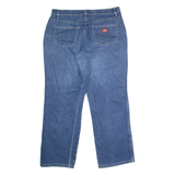 DICKIES Womens Jeans Blue Regular Straight W36 L30