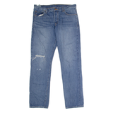 LEVI'S Distressed Silver Tab Mens Jeans Blue Regular Straight Stone Wash W32 L32