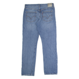 LEVI'S Distressed Silver Tab Mens Jeans Blue Regular Straight Stone Wash W32 L32