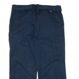 TOMMY HILFIGER Womens Trousers Blue Loose Straight W36 L24