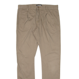 FARAH Womens Trousers Brown Slim Straight W32 L34
