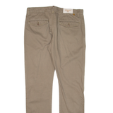 FARAH Womens Trousers Brown Slim Straight W32 L34