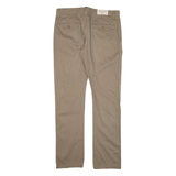 FARAH Womens Trousers Brown Slim Straight W32 L34