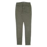 WHISTLES Womens Trousers Green Slim Skinny W24 L29