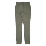 WHISTLES Womens Trousers Green Slim Skinny W24 L29