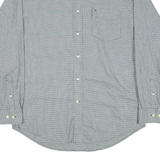 TOMMY HILFIGER Mens Shirt Green Houndstooth Long Sleeve M