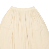 Womens A-Line Skirt Yellow Knee Length XS