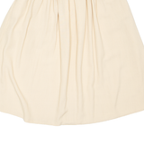 Womens A-Line Skirt Yellow Knee Length XS