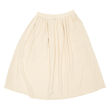 Womens A-Line Skirt Yellow Knee Length XS