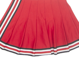 VARSITY Womens Pleated Skirt Red Short XS