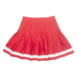 VARSITY Womens Pleated Skirt Red Short XS