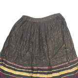 KAUTEN Womens A-Line Skirt Gold Midi Crazy Pattern M