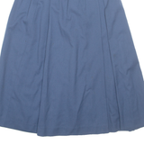 VICTORIA CANADA Womens A-Line Skirt Blue Midi Wool XS