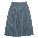 TONA Womens A-Line Skirt Green Midi Striped S