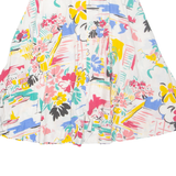 Womens A-Line Skirt White Midi Floral S