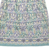 JANTZEN Womens A-Line Skirt Green Midi Crazy Pattern M