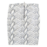 Womens Straight Skirt White Knee Length Crazy Pattern S