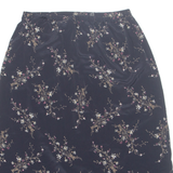 N TOUCH Buttoned Womens Straight Skirt Black Midi Floral UK 14