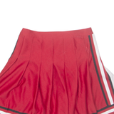 Womens Pleated Skirt Red Short XS