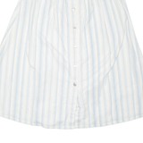 Womens A-Line Skirt Blue Long Striped M