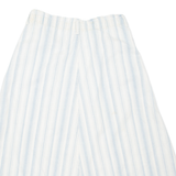 Womens A-Line Skirt Blue Long Striped M